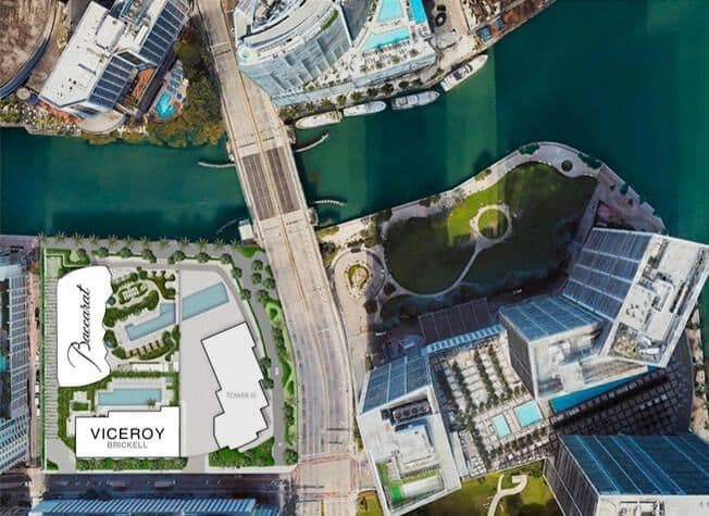 Baccarat Residences Brickell Miami location